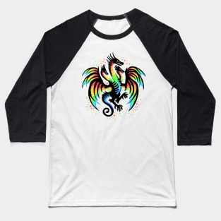 Rainbow Hydra Dragon 2 Baseball T-Shirt